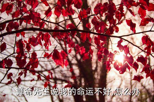  算命先生说我的命运不好,怎么办
