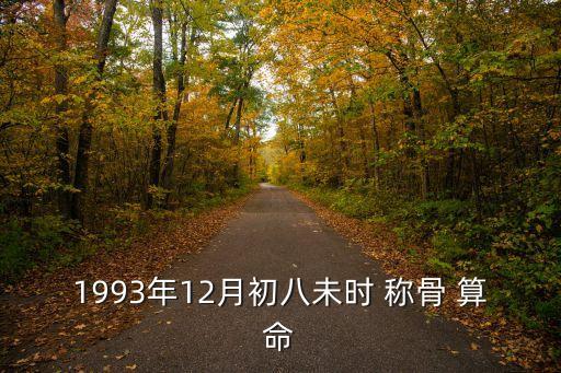 1993年12月初八未时 称骨 算命