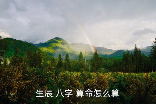 生辰 八字 算命怎么算